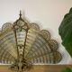 Firewall foldable fan "Peacock" - Bronze, Brass - Late nineteenth century