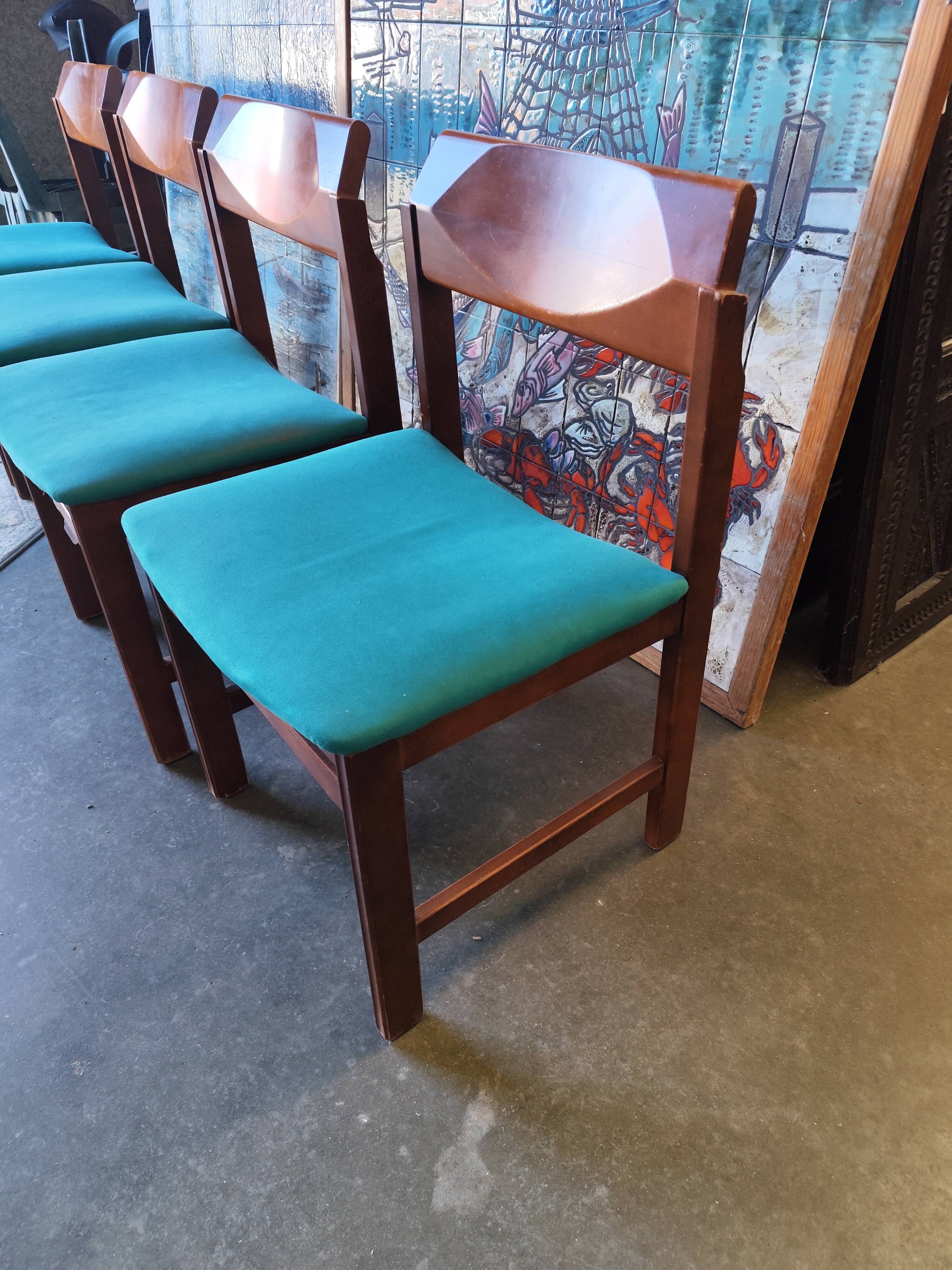 Four vintage Italian chairs from the 1980s