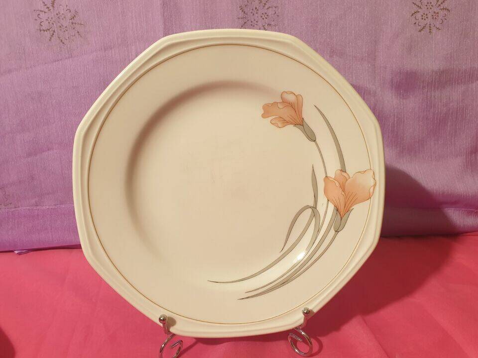 Series of 6 Schonwald Germany flat plates Art Nouveau decor