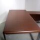No. 3055D table desk and No. 3076 credenza extension from the Pfister Executive Office Collection for KnollStudio, circa 1988
