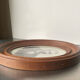 Antique wooden oval picture frame, 19.5 cm x 15.5 cm