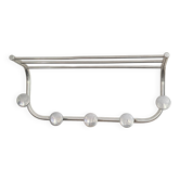 Vintage aluminum wall coat rack