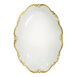 Large oval antique dish in gilded porcelain – Tirschenreuth, Bavaria –