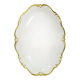 Large oval antique dish in gilded porcelain – Tirschenreuth, Bavaria –