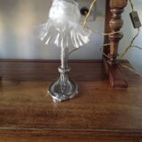 Old desk lamp, circa 1900, in silver bronze