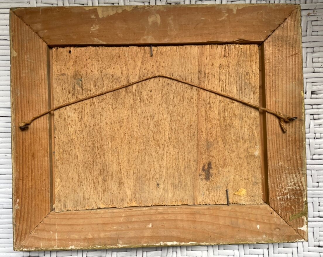 Old painting, river landscape signed M.Bonvin