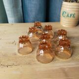Set of 8 small rosaline glasses