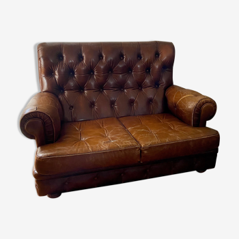 Chesterfield sofa vintage 70s