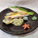 Plate slurry fish, quinson, Vallauris 1970