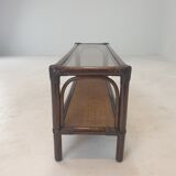 Italian Bamboo and Rattan Coffee Table, 1980s