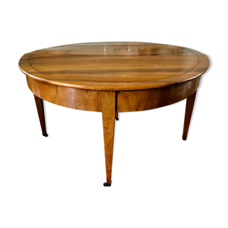 Table demi lune ancienne en noyer