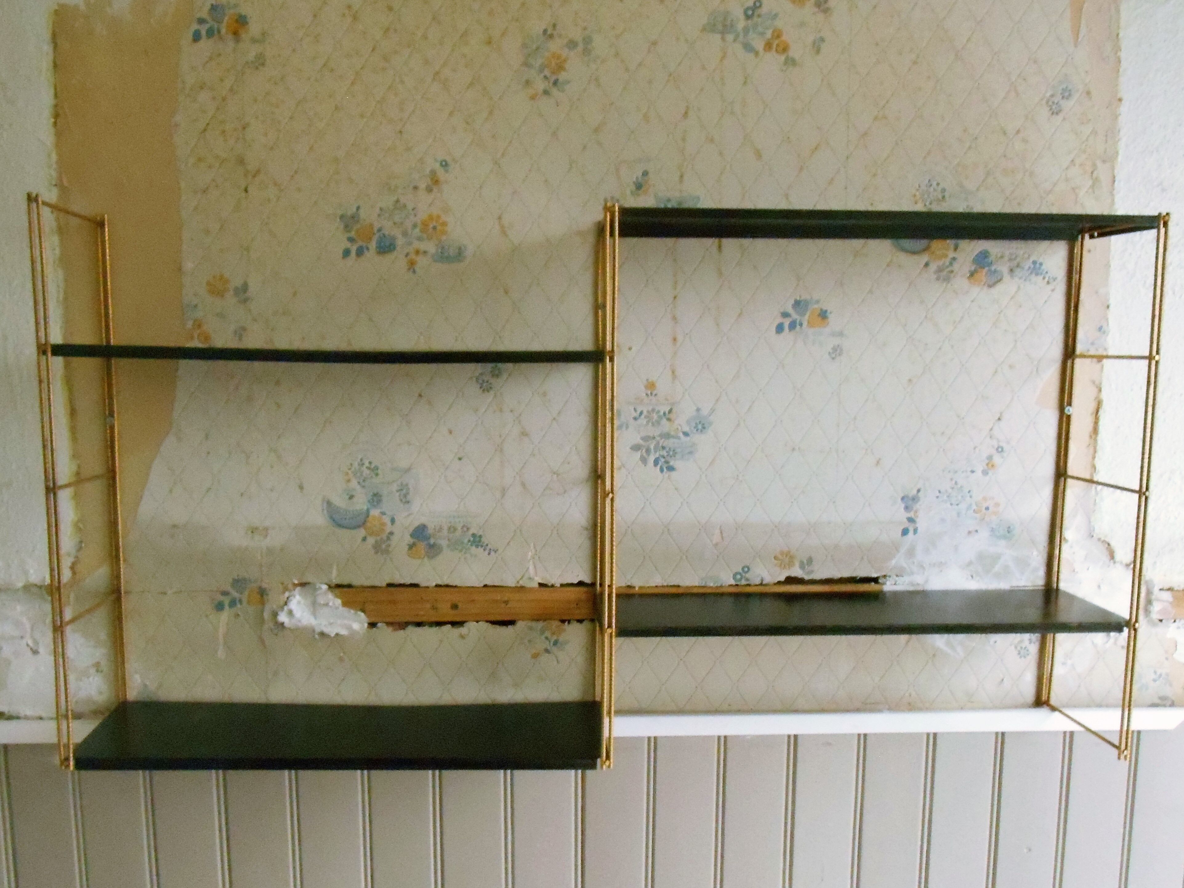 Vintage modular wall shelf