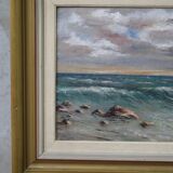 Scandinavian modern painting, 1960s, Oil on panel