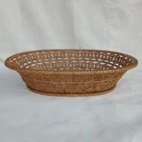 Braided wicker basket