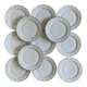 12 flat plates porcelain from Limoges Bernardaud