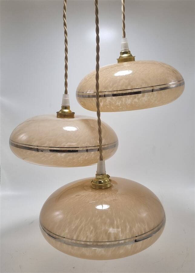 Trio of pink suspensions