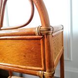 Rattan bedside table 1960