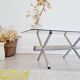 Table design basse chrome et verre années 70