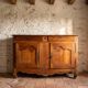 Rustic or authentic country buffet with beautiful sculptures.