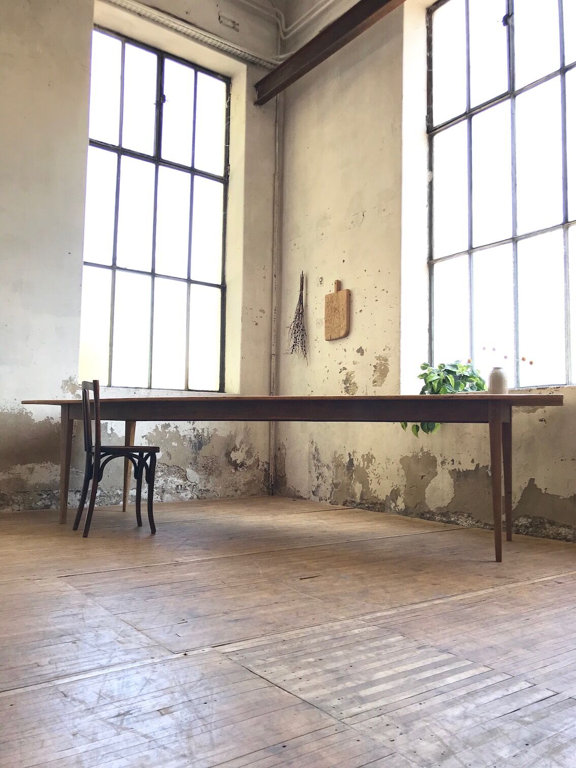 Vintage pine farm table