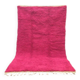 Beni Ouraine handwoven traditional pink rug, size 150 x 250 cm