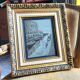 Venice Painting – Oil on old cardboard signed G. Brighenti – Frame