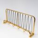 Wall-mounted coat rack with a golden aluminium shelf c. 1960 (62.5 cm)