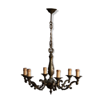 Bronze chandelier 6 branches