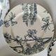 Set of 6 ironstone plates in shades of blue, late 19th to early 20th century.