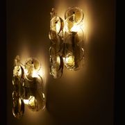 Pair of julius theodor kalmar glass wall lights, 1960s