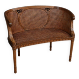 Louis XVI style walnut basket bench – 2nd part of the 19th century