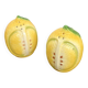 Lemon-shaped ceramic salt and pepper shakers