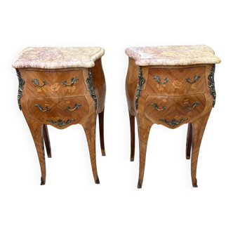 Pair of Louis XV style bedside tables