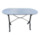 Table ovale en marbre blanc de carrare