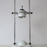 Adjustable desk lamp in chrome and metal, eighties