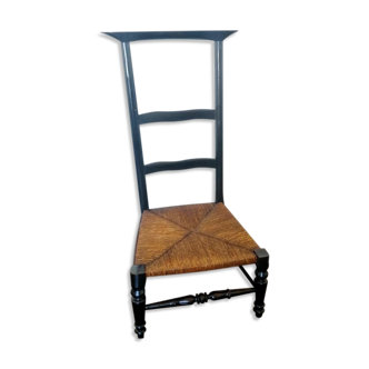 Chair pray god in blackened wood nineteenth century