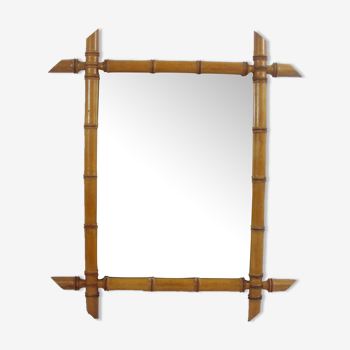 Bamboo mirror  56 x 66 cm