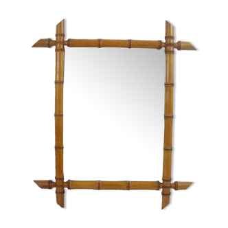 Bamboo mirror  56 x 66 cm