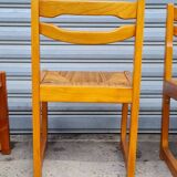 Set of 8 elm chairs Maison Regain