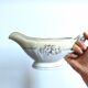 Vintage sauce boat L'Amandinoise model Paola white cream flowers
