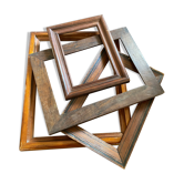Lot 4 old wooden frames.
