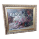 Old Oil Painting On Wood/Bouquet Of Flowers/Still Life