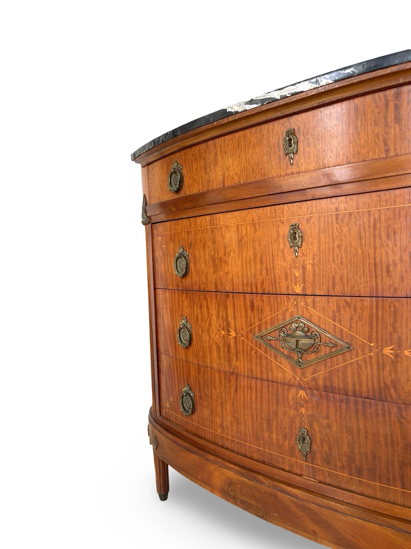 The demi-lune commode/ chest of drawers