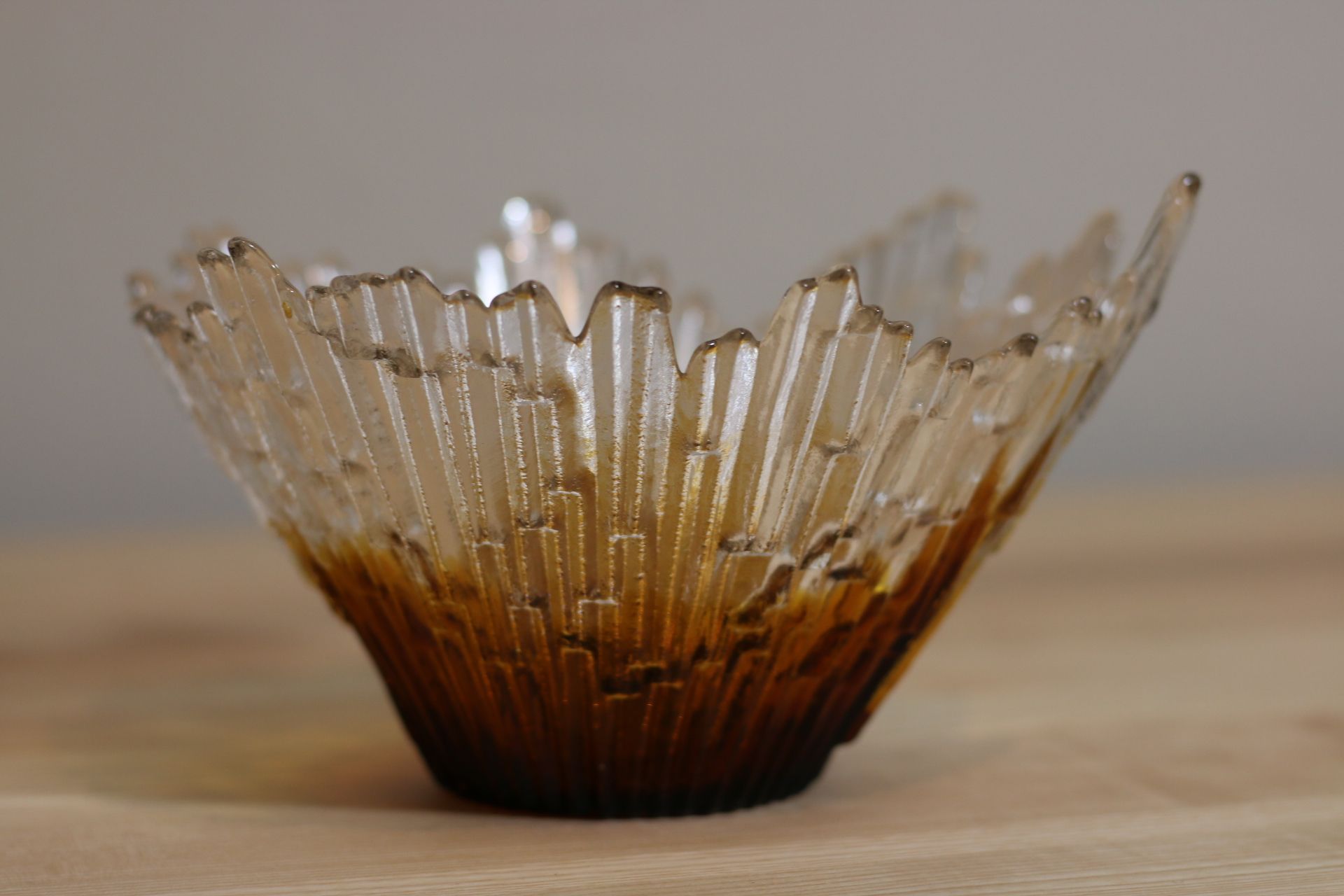 Glass vintage bowl by tauno wirkkala, finland 1960s