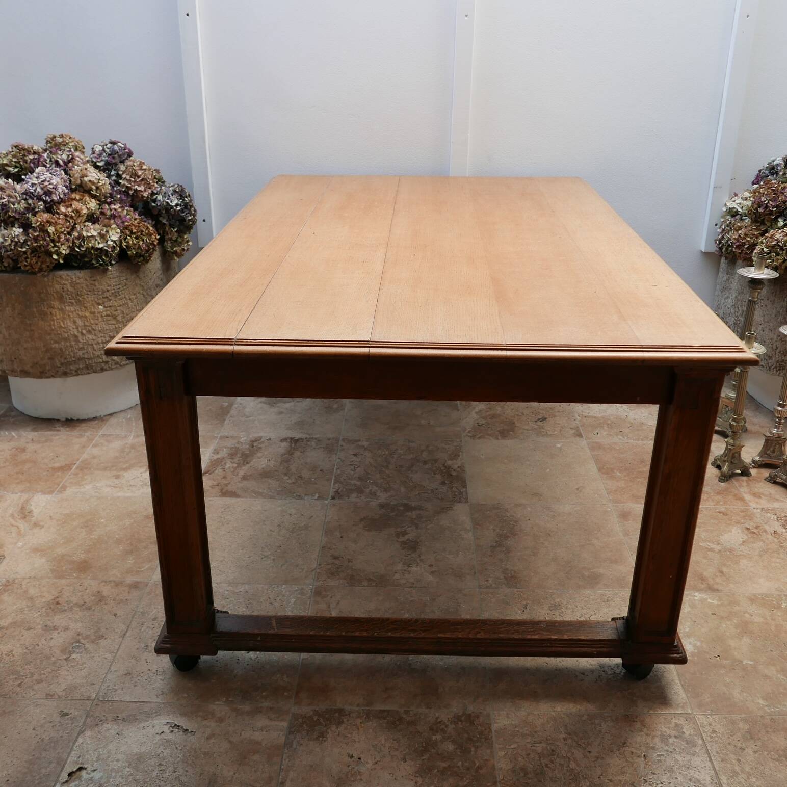 Antique English Oak Refectory Table or Kitchen Island