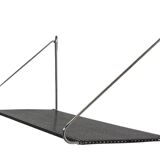 Vintage Wall rack Pilastro by Tjerk Reijenga black perforated 1960