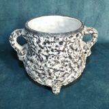 Vase planter cover-pot tripod Ceramic Fat Lava DLG M. Giuge, Vallauris 1960