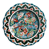 Enameled ceramic plate