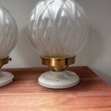 Pair of Art Deco globe wall lights