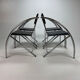 Set of 4 Postmodern Black and Blue and chrome tubular chairs, 1980s